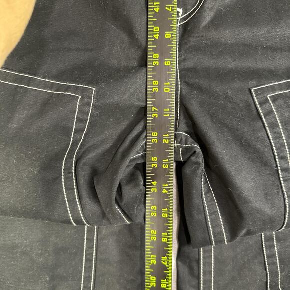 True Religion Vinny Ultra Baggy Black Double Knee Carpenter Pants Size 30 - Picture 6 of 8
